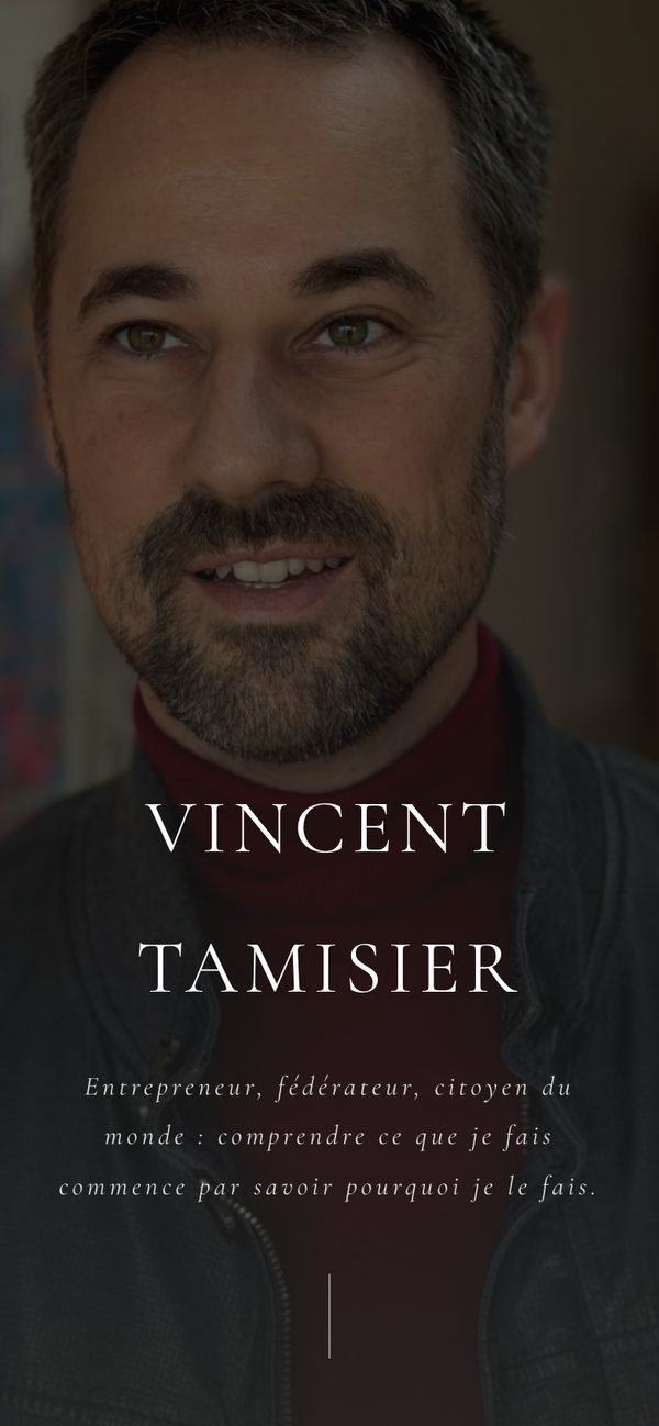 Ouverture de la MiniBio de Vincent Tamisier : sa photo, son nom et sa phrase de présentation